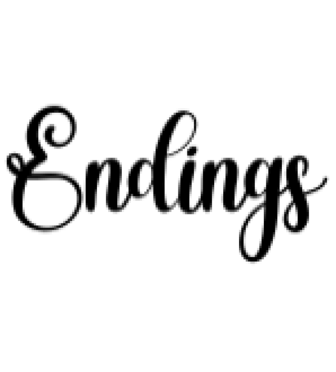 Endings Font Preview
