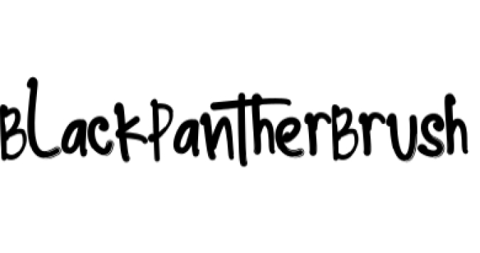 Black Panther Brush Font Preview