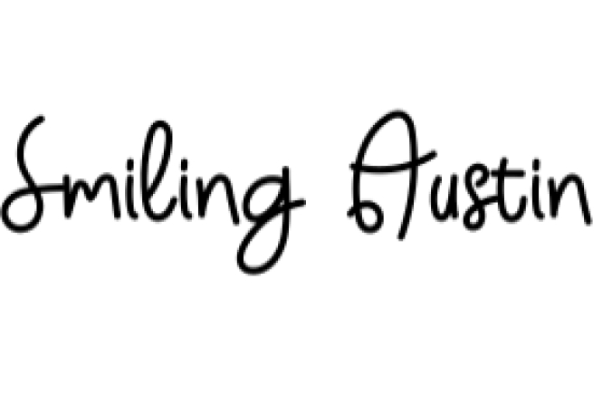 Smiling Austin Font Preview