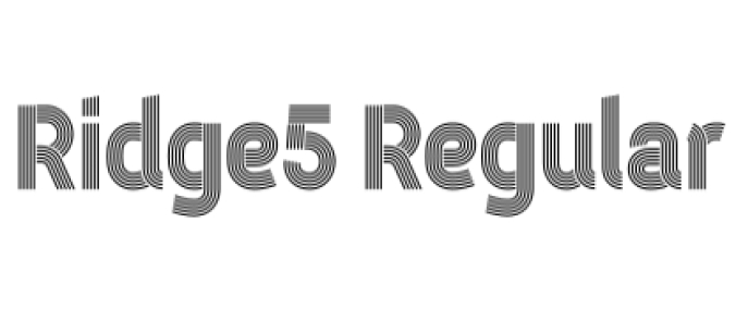 Ridge 5 Font Preview