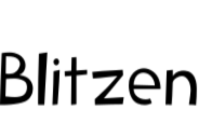 Blitzen Font Preview