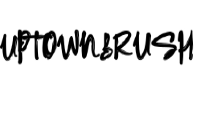 Up Town Brush Font Preview