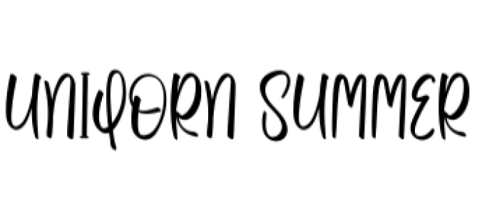 Uniqorn Summer Font Preview
