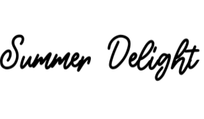 Summer Delight Font Preview