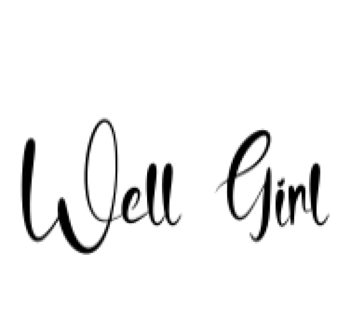 Well Girl Font Preview