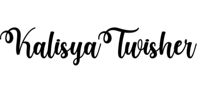 Kalisya Twisher Font Preview