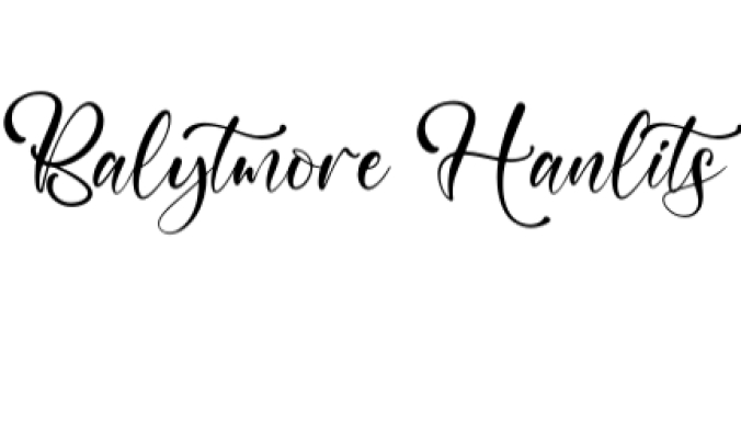 Balytmore Hanlits Font Preview