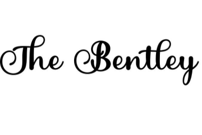The Bentley Font Preview