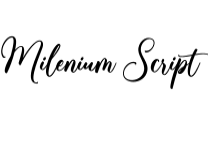 Milenium Script Font Preview