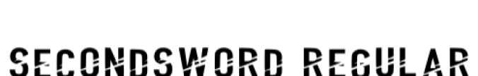 Second Sword Font Preview