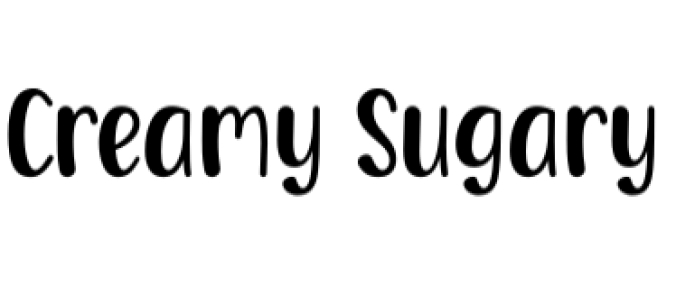 Creamy Sugary Font Preview