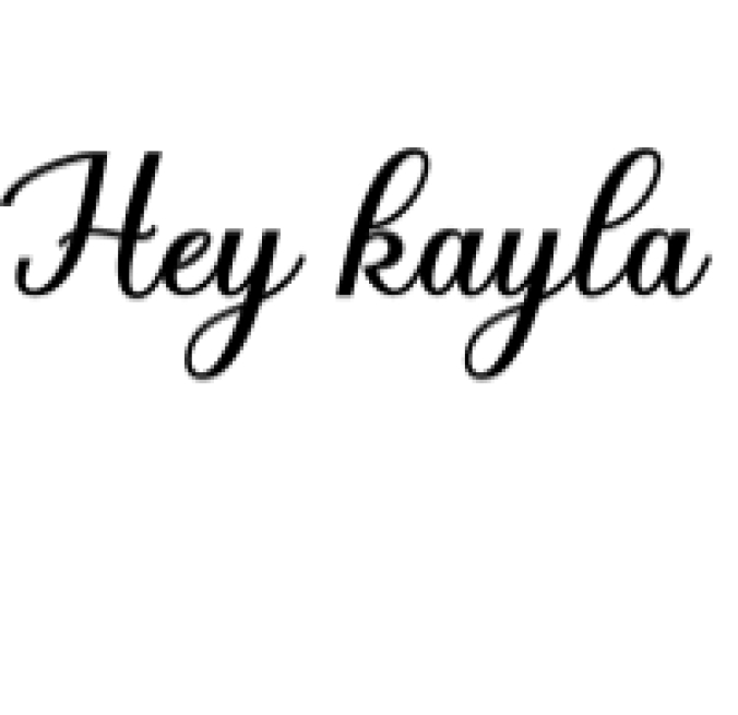 Hey Kayla Font Preview