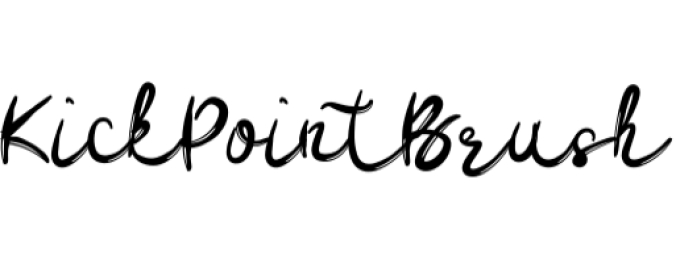 Kick Point Brush Font Preview