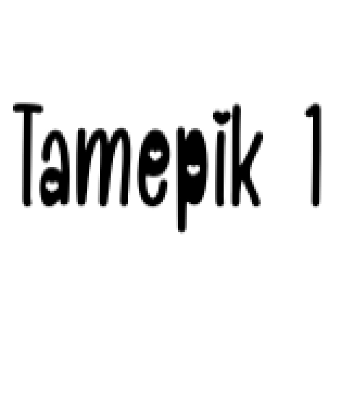 Tamepik Font Preview