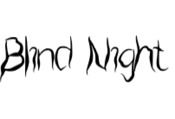 Blind Night Font Preview