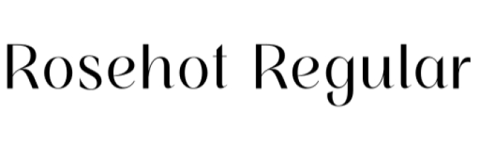 Rosehot Font Preview