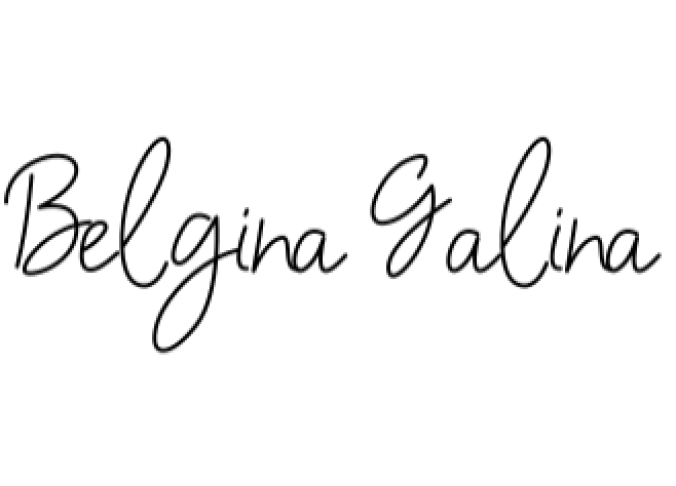 Belgina Galina Font Preview