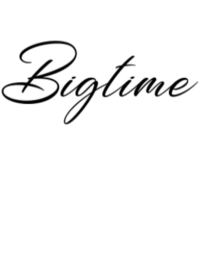 Bigtime Font Preview