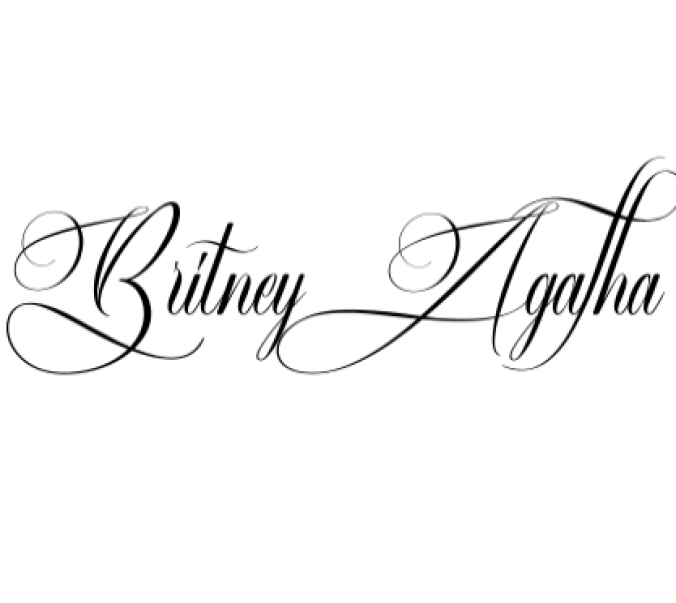 Britney Agatha Font Preview