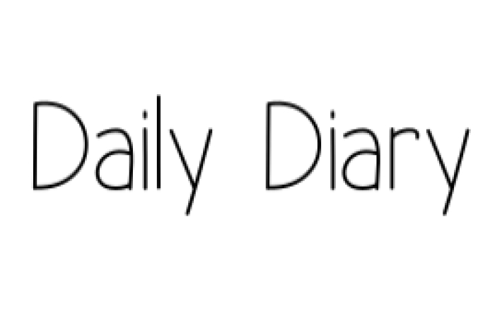 Daily Diary Font Preview