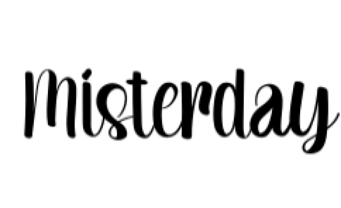Misterday Font Preview