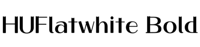 HU Flat White Font Preview