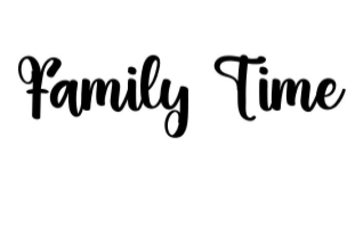 Family Time Font Preview