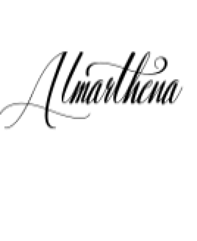 Almarthena Font Preview