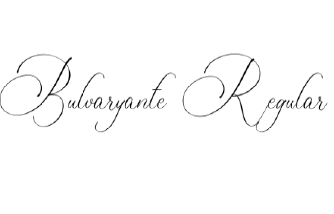 Bulvaryante Font Preview