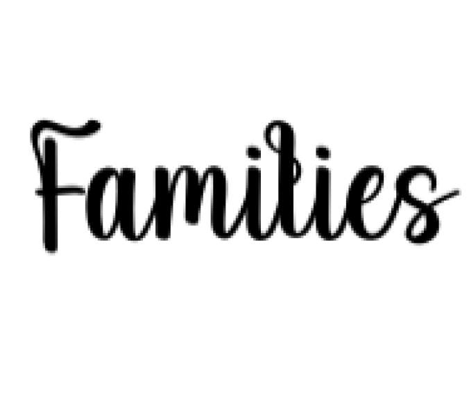 Families Font Preview
