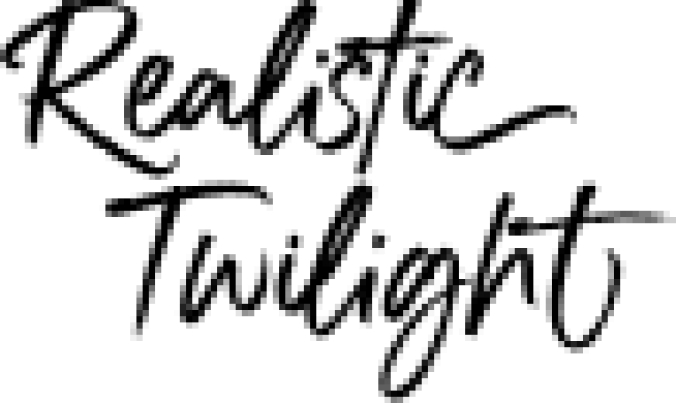Realistic Twiligh Font Preview