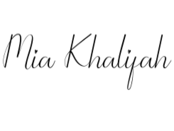 Mia Khalifah Font Preview