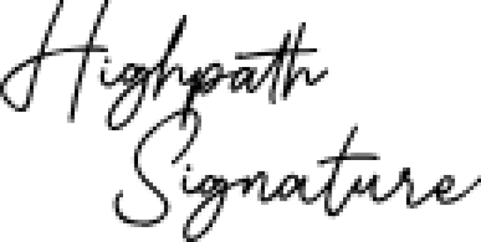 Highpath Signature Font Preview