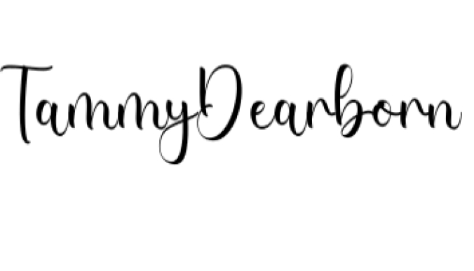 Tammy Dearborn Font Preview