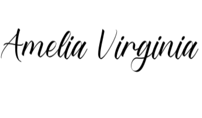 Amelia Virginia Font Preview