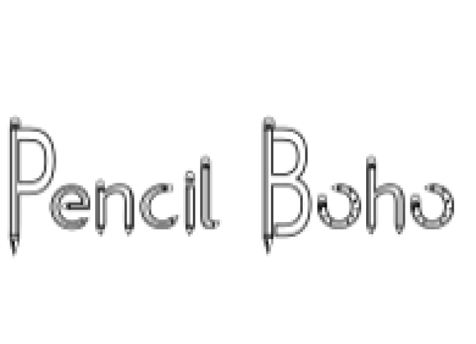 Pencil Boho Font Preview