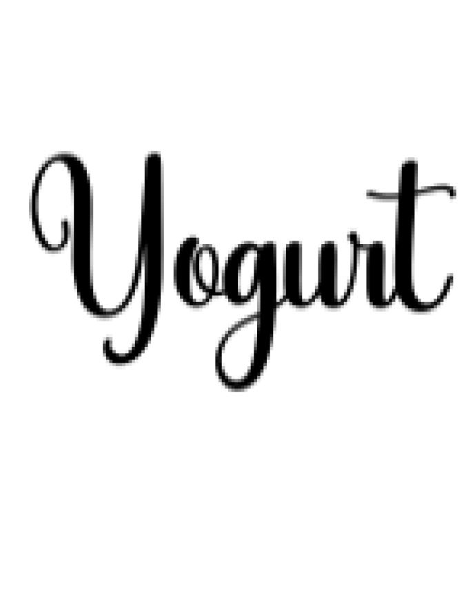 Yogurt Font Preview