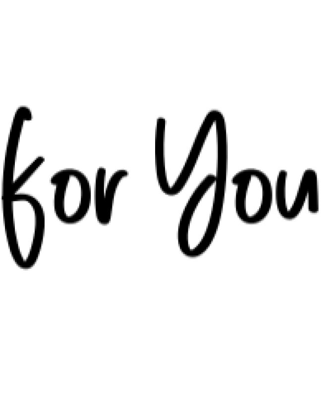 For You Font Preview