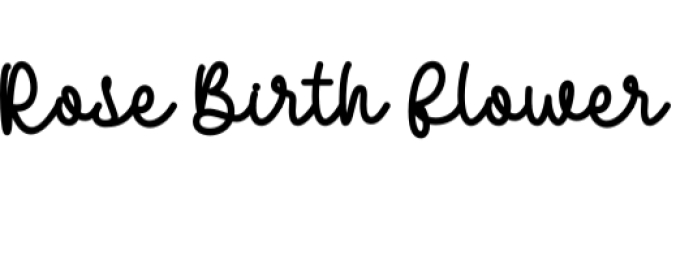 Rose Birth Flower Duo Font Preview
