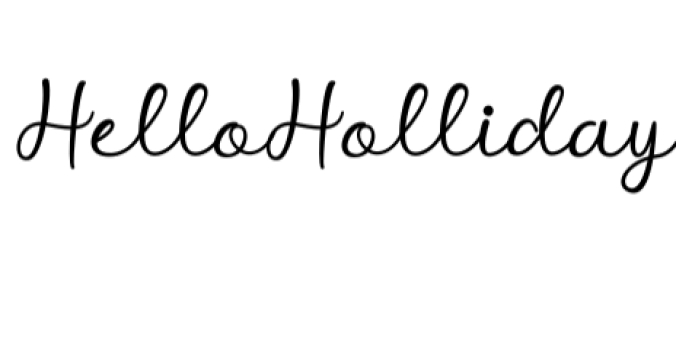Hallo Holliday Font Preview