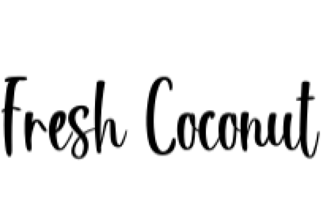 Fresh Coconut Font Preview