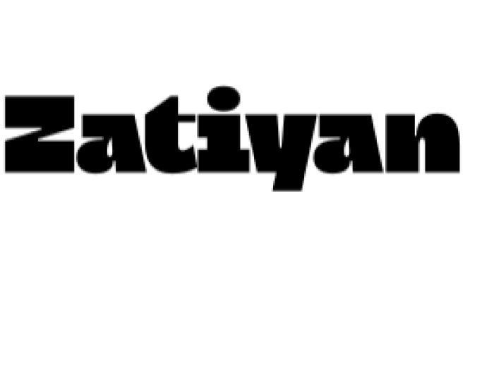 Zatiyan Font Preview