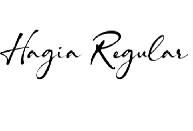 Hagia Signature Font Preview