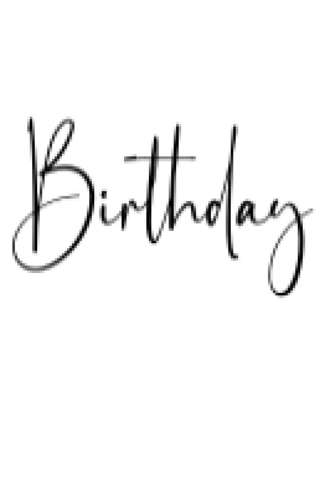 Birthday Font Preview