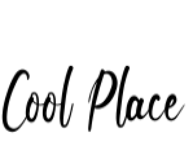 Cool Place Font Preview