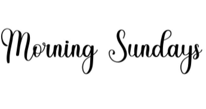 Morning Sundays Font Preview