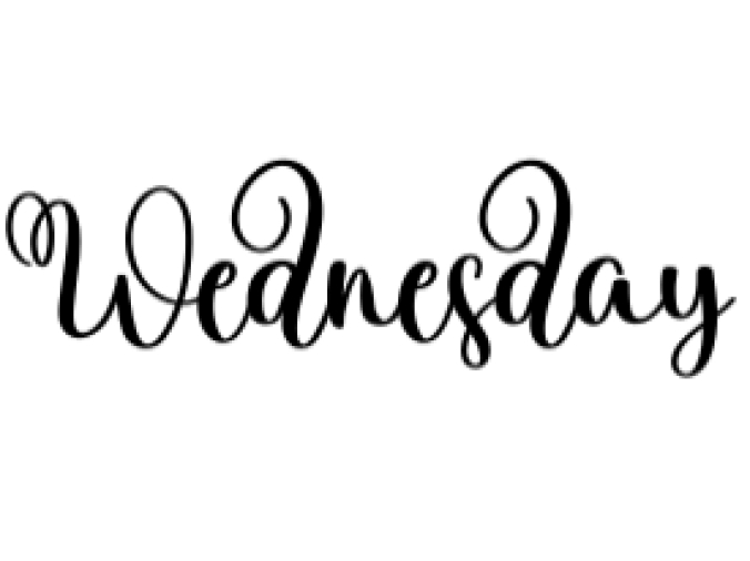 Wednesday Font Preview