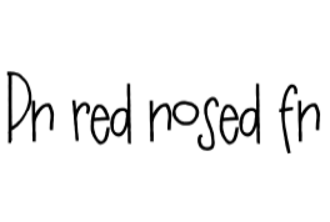 Red-Nosed Font Preview