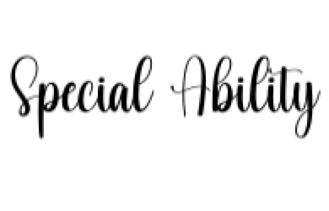 Special Ability Font Preview