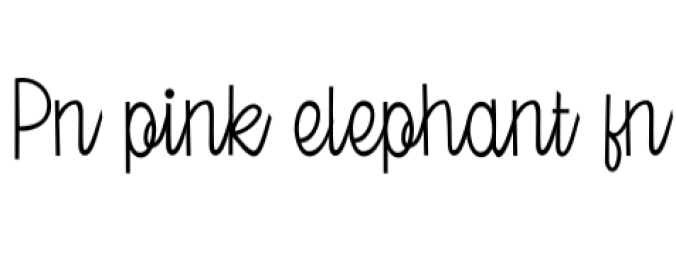  Pink Elephant  Font Preview